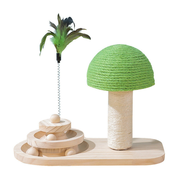 Discover the Joy of Playtime with the New Sisal Ball Solid Wood Cat Toy