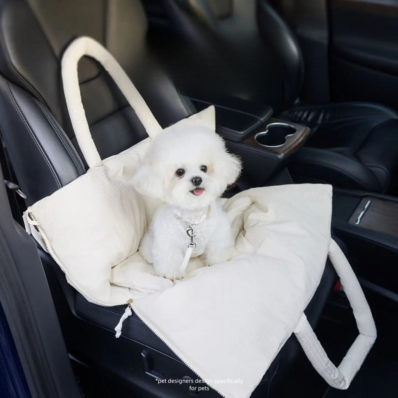 Dog Car Seat Pet Carrier With Adjustable Safety
