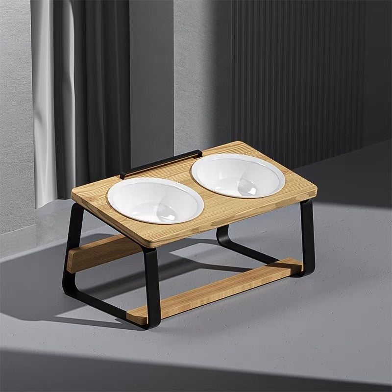 Double Bowl Pet Water Feeding Bowl