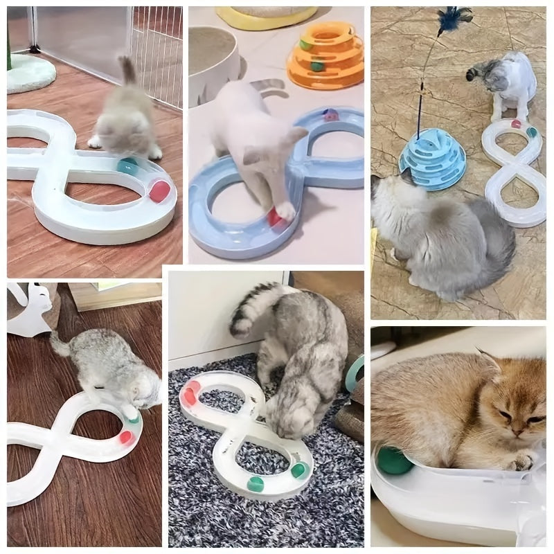 Cat Turntable Track Ball Kitten Teasing Toy