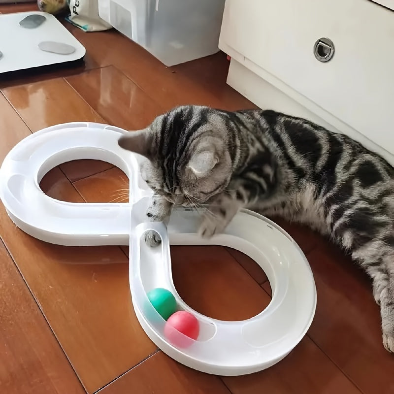 Cat Turntable Track Ball Kitten Teasing Toy