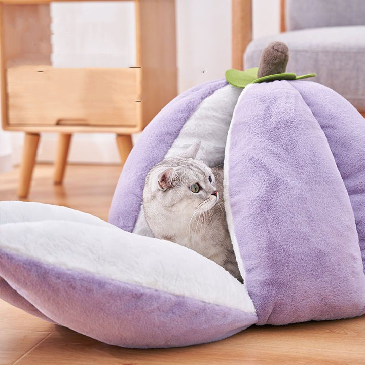 Cat's Nest Warm Semi Closed Bed