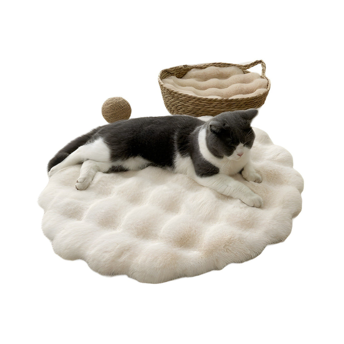 Plush Pet Round Autumn And Winter Warm Bed