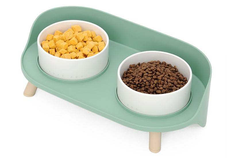 Ceramic Double Pet Feeding Bowl