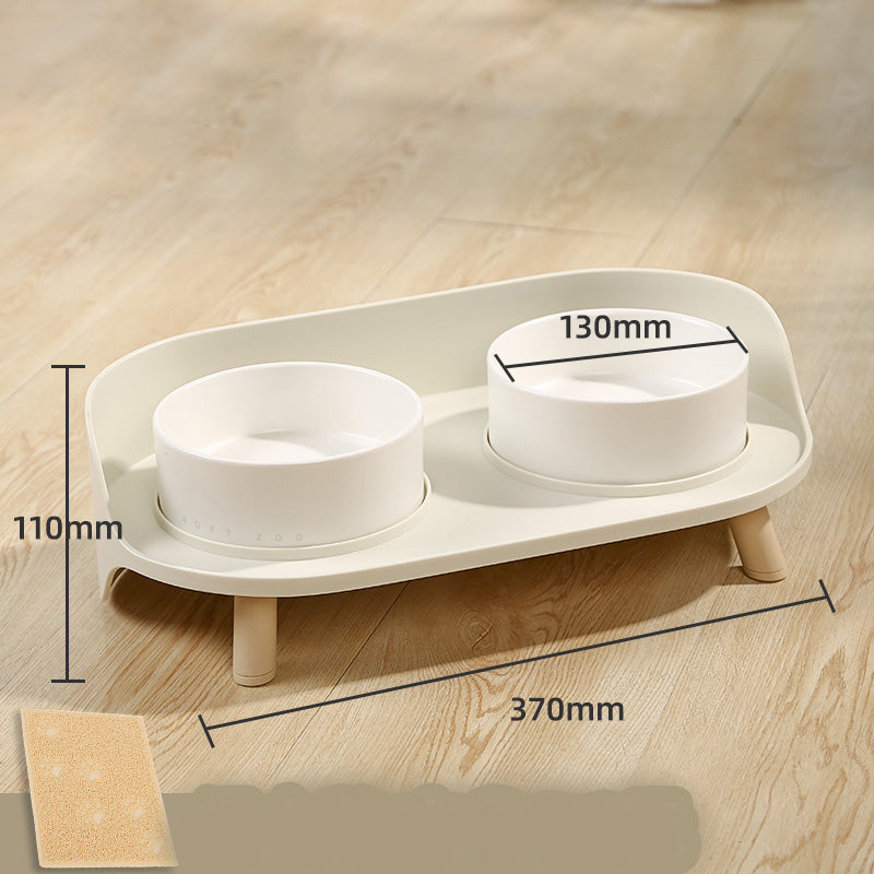 Ceramic Double Pet Feeding Bowl