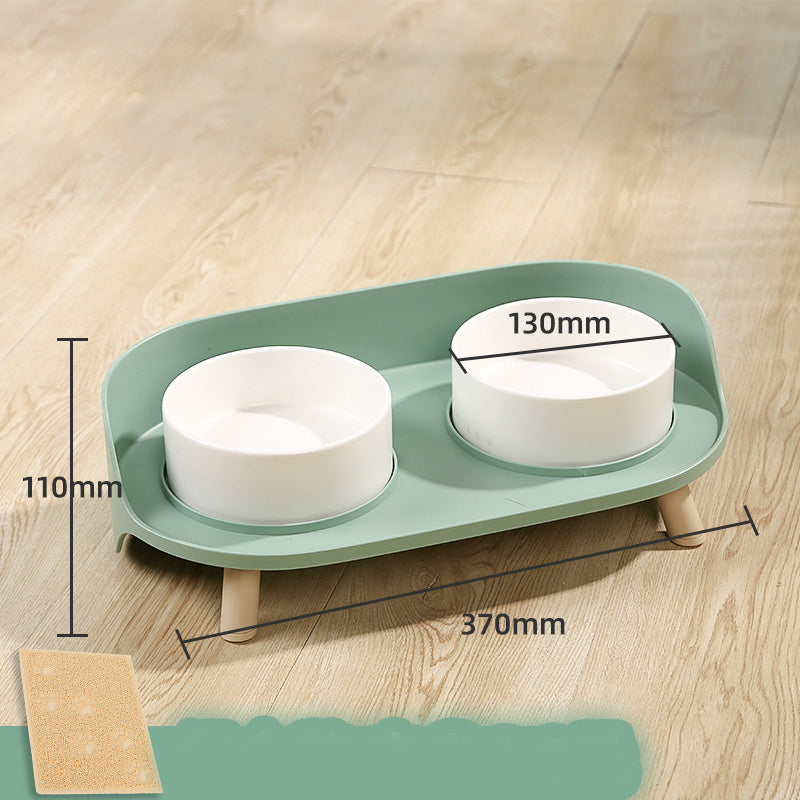 Ceramic Double Pet Feeding Bowl