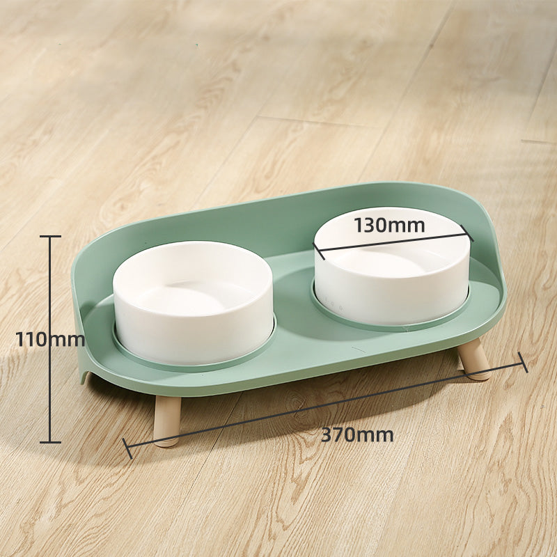 Ceramic Double Pet Feeding Bowl