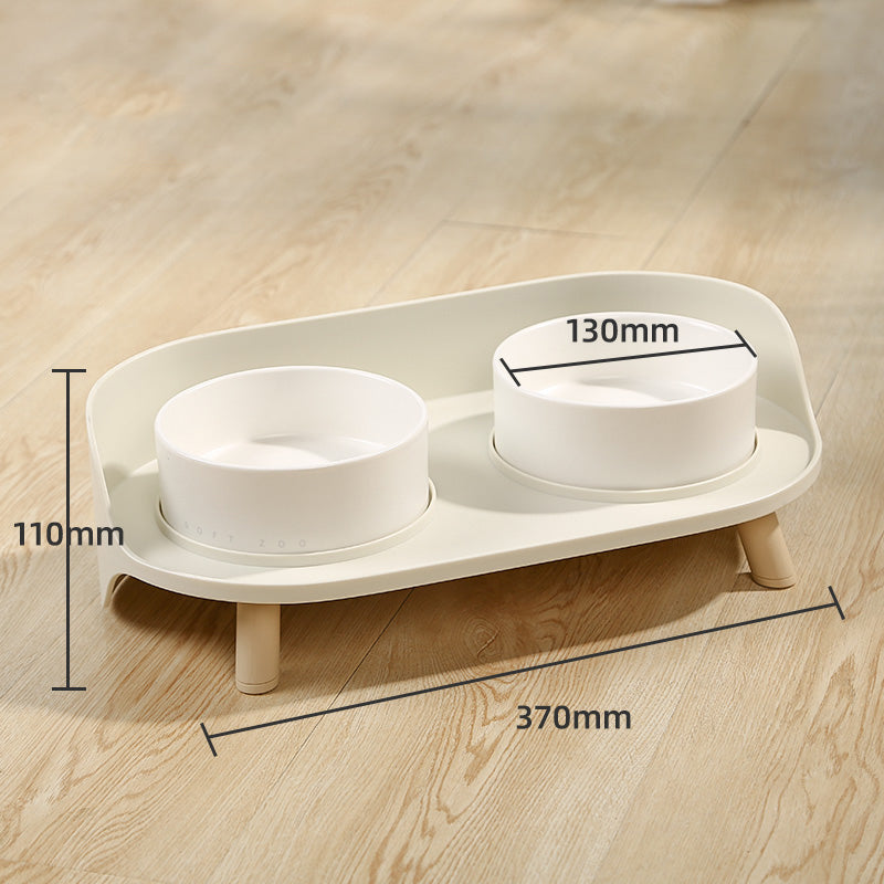 Ceramic Double Pet Feeding Bowl