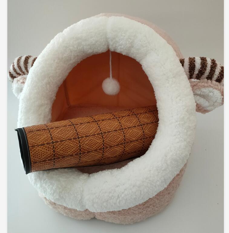Pet closed cat litter kennel bed