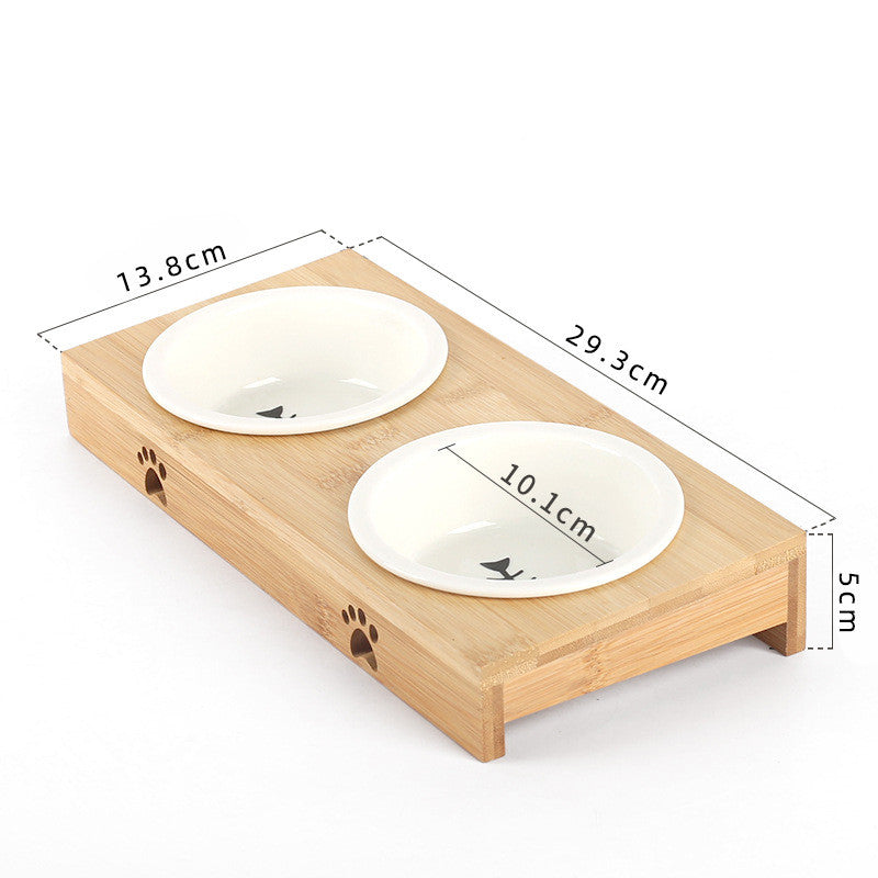 Pet Ceramic Bamboo Drinking Basin