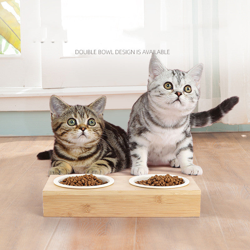 Pet Ceramic Bamboo Drinking Basin