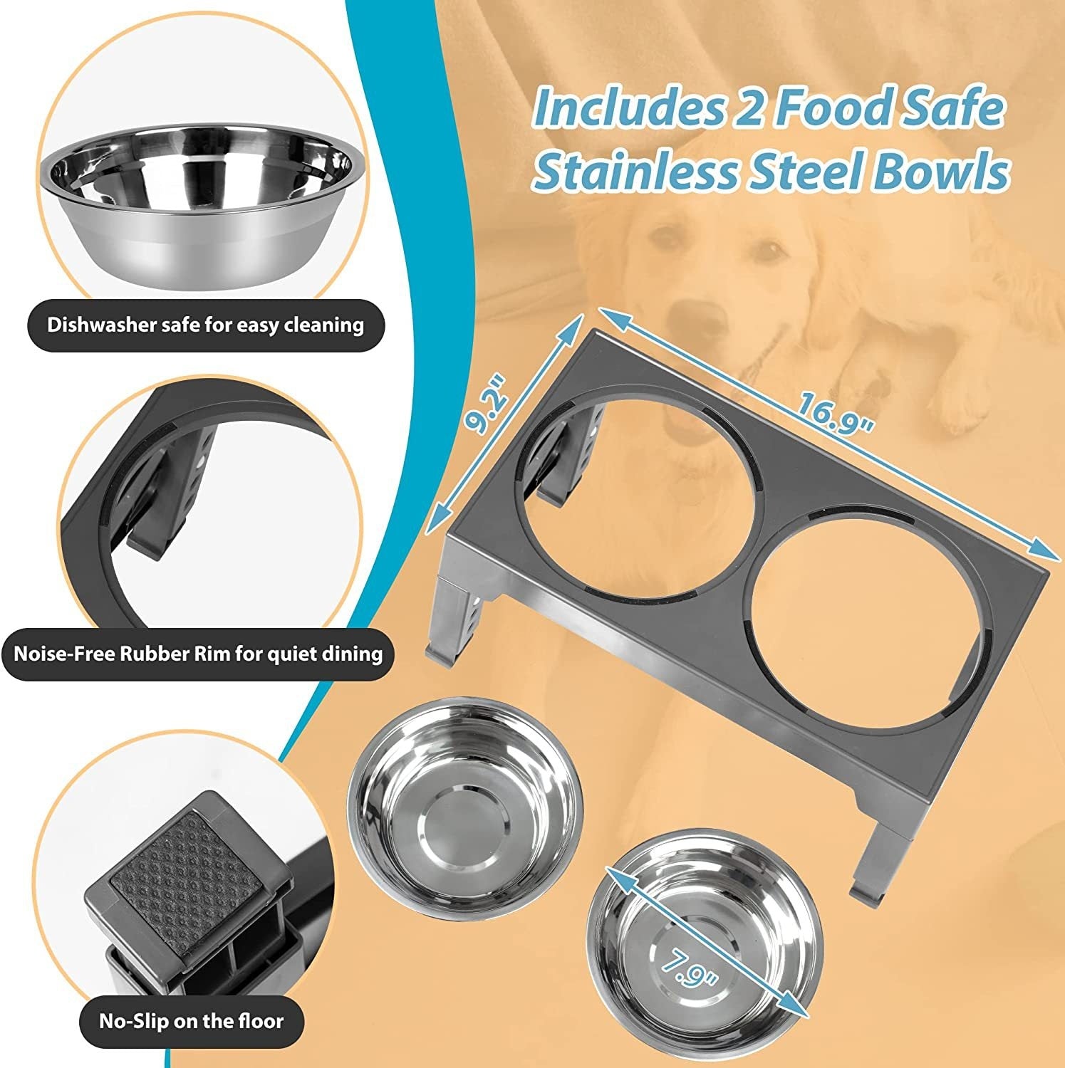 Pet Feeder Slow Feeding Bowl