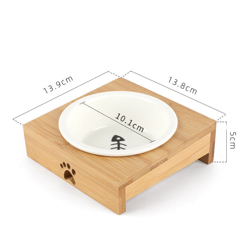 Pet Ceramic Bamboo Drinking Basin