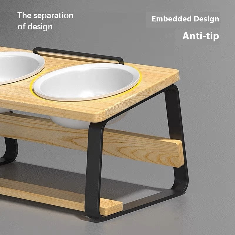 Double Bowl Pet Water Feeding Bowl