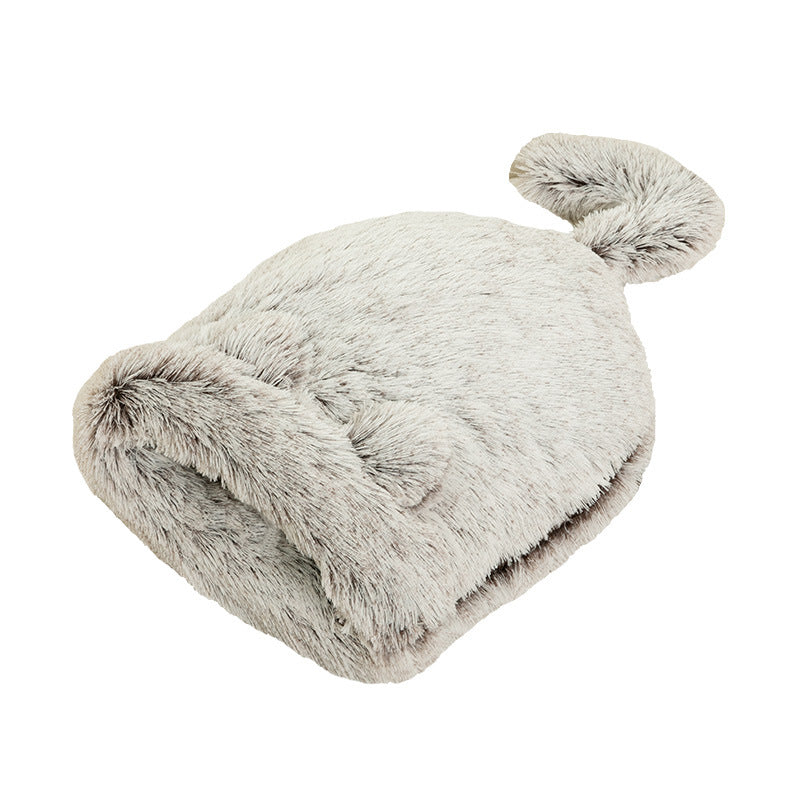 Plush Round Cat Sleeping Bag Pet Nest