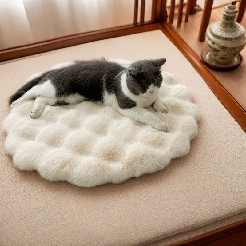 Plush Pet Round Autumn And Winter Warm Bed