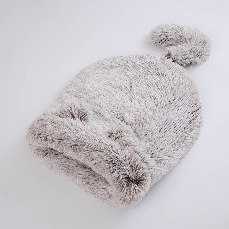 Plush Round Cat Sleeping Bag Pet Nest