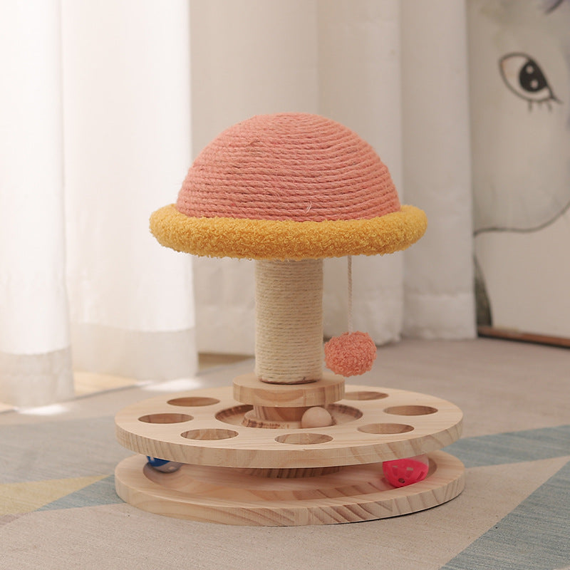Solid Wood Turntable Cat Toy