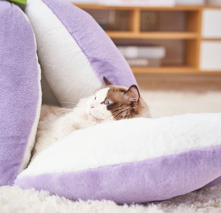 Cat's Nest Warm Semi Closed Bed