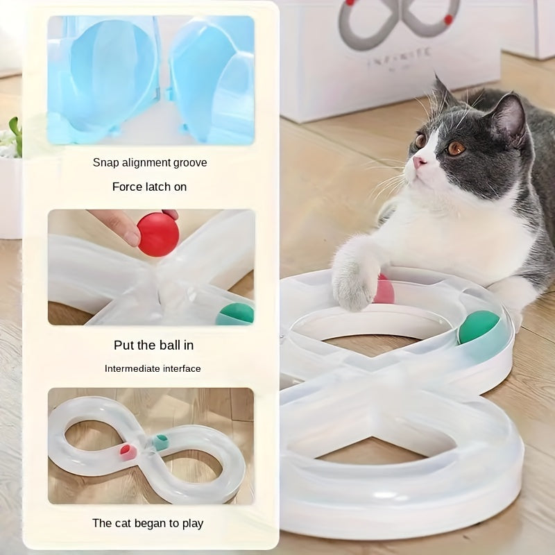 Cat Turntable Track Ball Kitten Teasing Toy