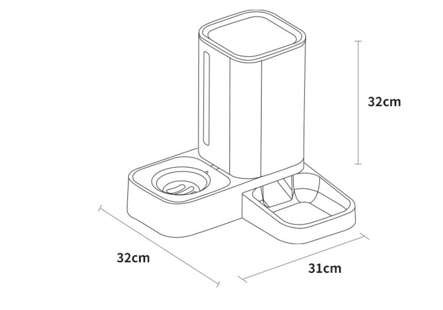 Pet Automatic Water Storage Double Plastic Bowl