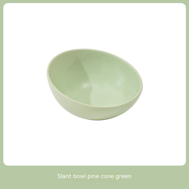 Ceramic Beveled Pet Cat Bowl
