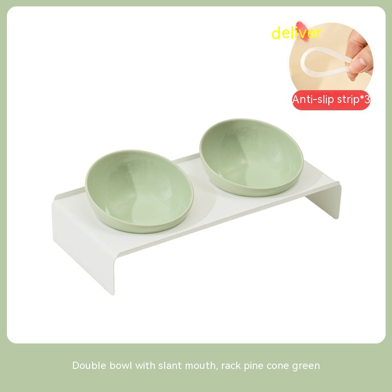 Ceramic Beveled Pet Cat Bowl