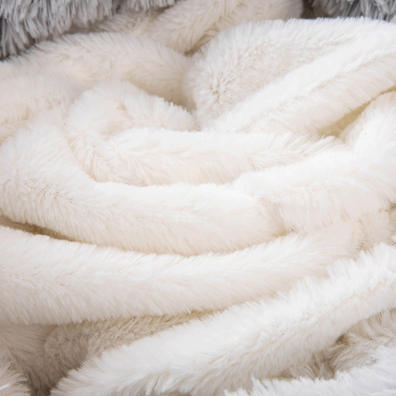 Plush Round Cat Sleeping Bag Pet Nest