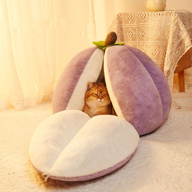 Cat's Nest Warm Semi Closed Bed