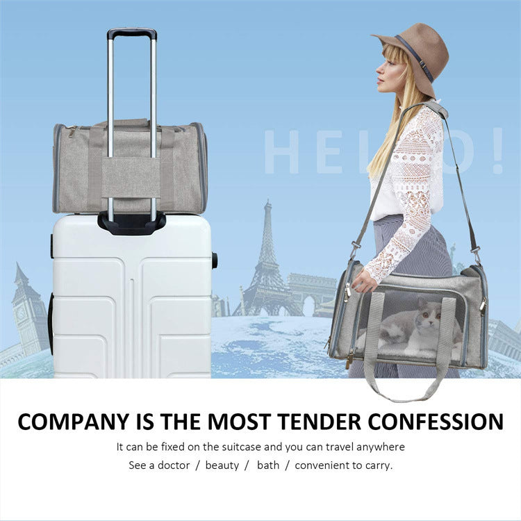 Cat Carrier Pet Bag Portable Foldable Hand-held