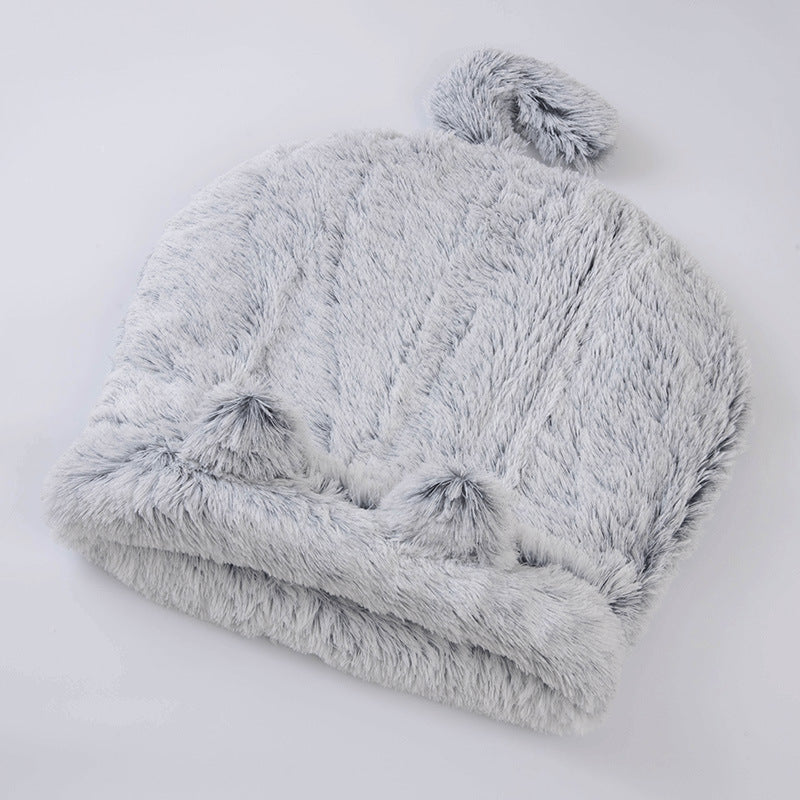 Plush Round Cat Sleeping Bag Pet Nest
