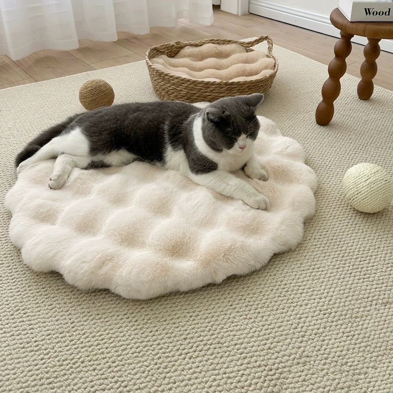 Plush Pet Round Autumn And Winter Warm Bed