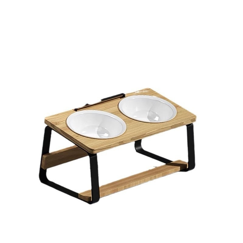 Double Bowl Pet Water Feeding Bowl