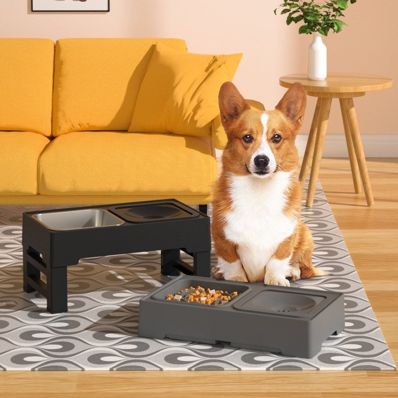 Stainless Stand Adjustable Pet Dish Bowl